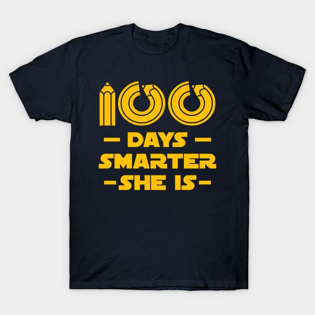 100 Days Smarter She Is T-Shirt by yeoys